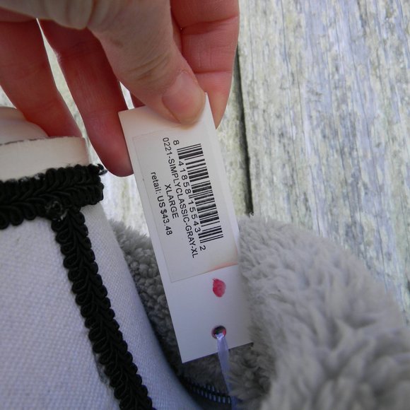 NEW WITH TAGS, SIMPLY SOUTHERN COZY GRAY SHERPA 1/4 ZIP PULLOVER, SIZE XL - Picture 3 of 5